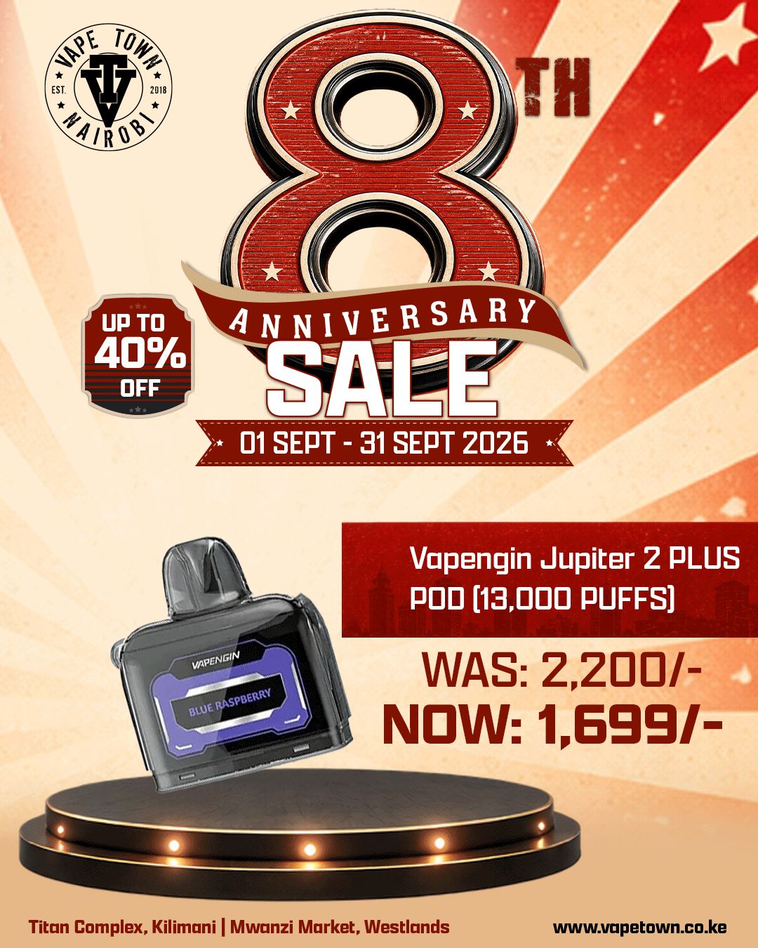 Vapengin Jupiter Plus 13,000 Puffs Prefilled Pod