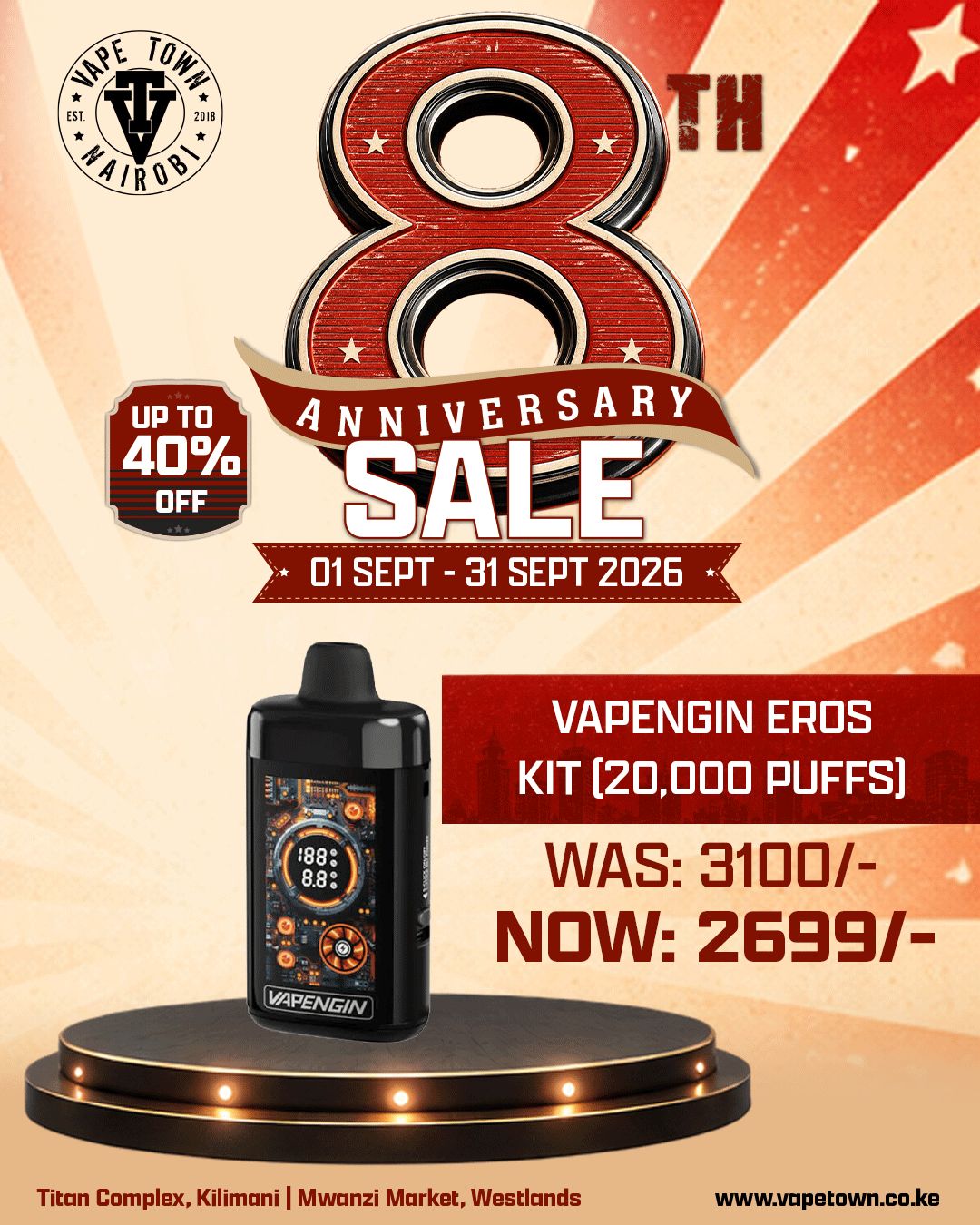 Vapengin EROS Starter Kit 20,000 Puffs
